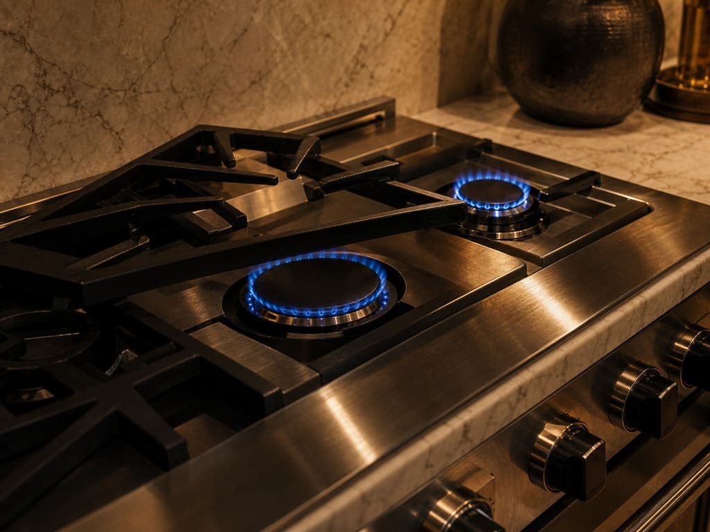 Viking sealed-burner gas cooktop on a Pleasanton repair call