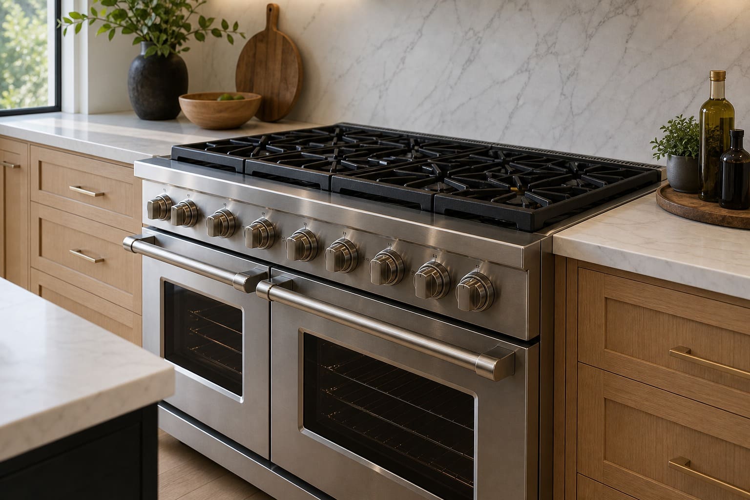 Viking professional gas range in a Pleasanton kitchen during an in-home repair